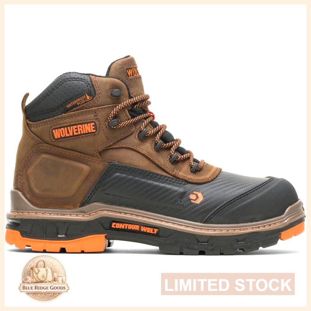 Composite Toe Waterproof Work Boots Industrial Construction Safety Slip